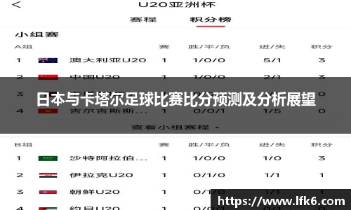 日本与卡塔尔足球比赛比分预测及分析展望